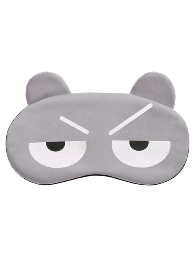 Angry Funny Cartoon Sleeping Eye Mask Grey/Black/White