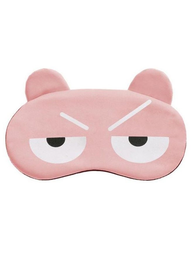 Angry Funny Cartoon Sleeping Eye Mask Pink/Black/White