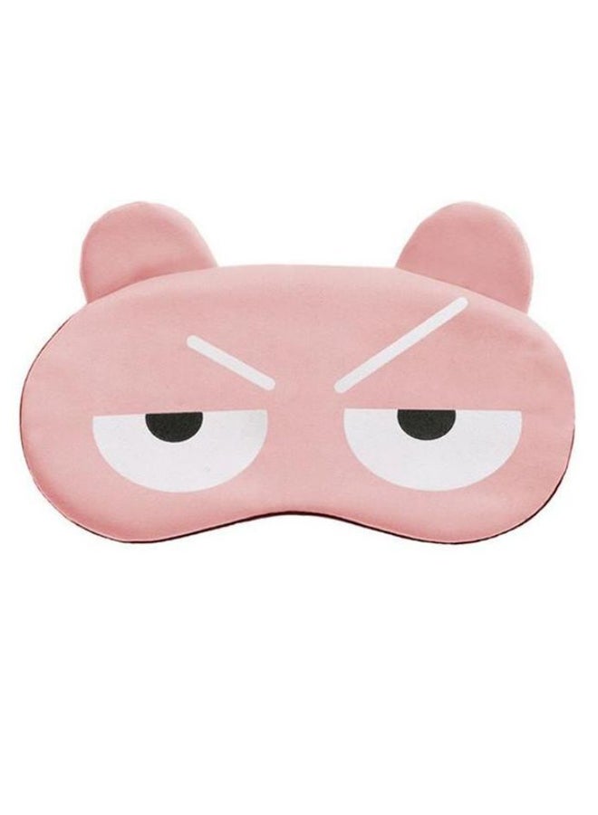 Angry Funny Cartoon Sleeping Eye Mask Pink/Black/White