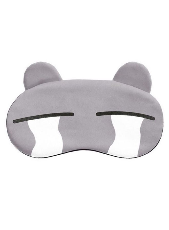 Funny Cartoon Face Sleeping Eye Mask Grey/Black/White