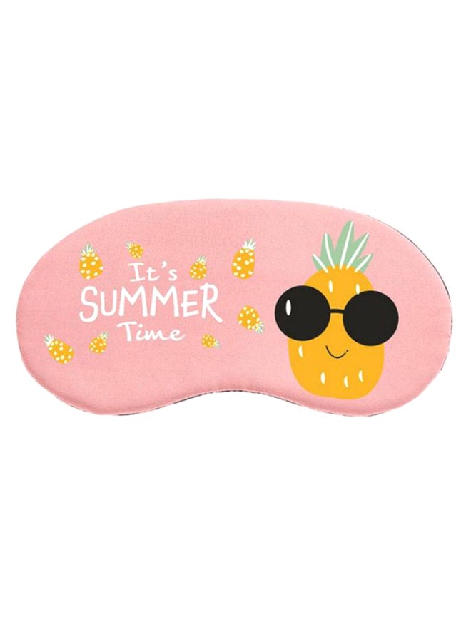 Pineapple It's Summer Time Print Sleeping Eye Mask Multicolour 