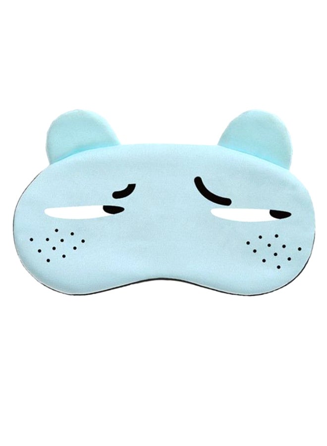 Funny Cartoon Face Sleeping Eye Mask Blue/Black/White