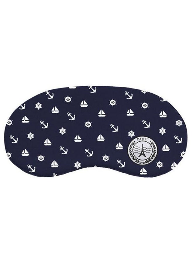 قناع لتغطية العيون أثناء النوم مزين بطبعة برج أبيض/أزرق
