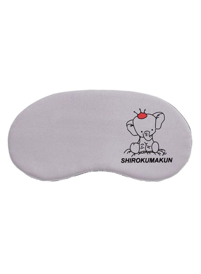 Elephant Shirokumakun Print Sleeping Eye Mask Grey/Black/Red 