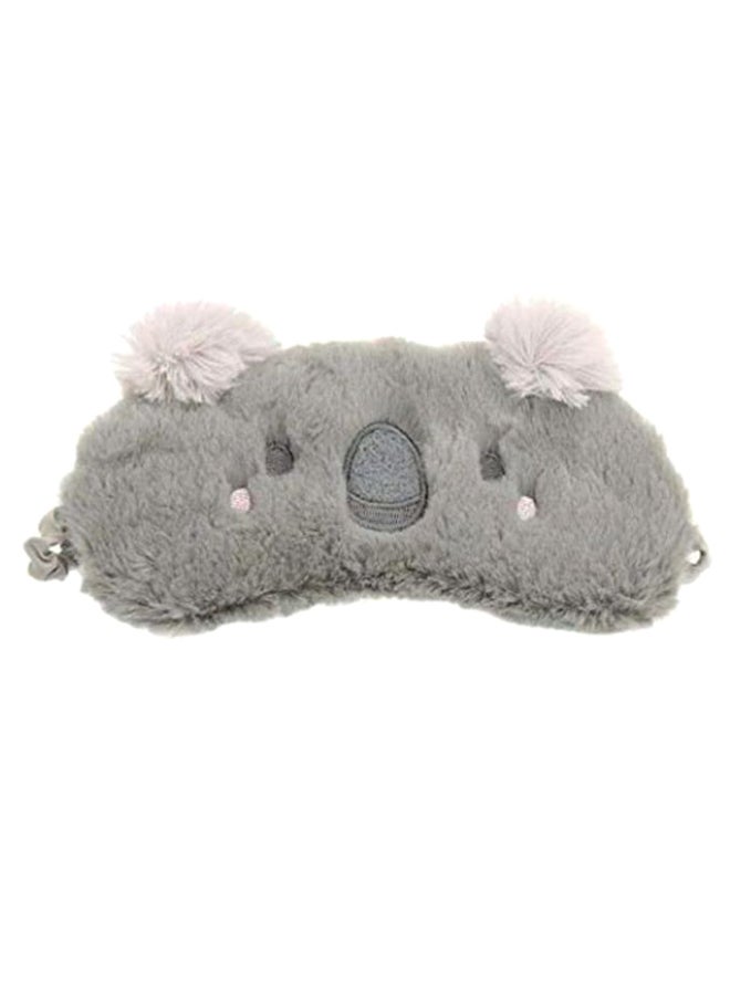 3D Fluffy Plush Animal Cartoon Sleeping Eye Mask Grey  - Image 1