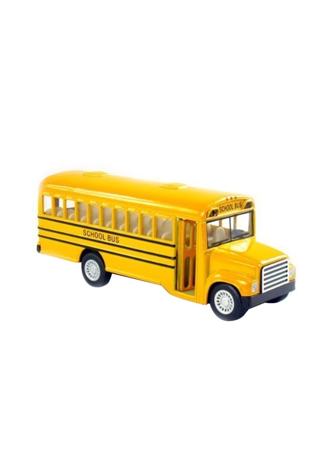 KinsFun Long-Nose School Bus With Pull-Back And Open-Able Doors Model - Image 1