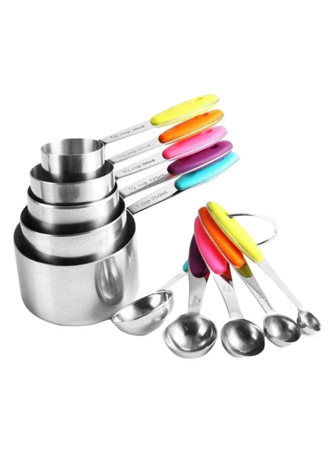 10-Piece Measuring Cup And Spoon Set Multicolour 