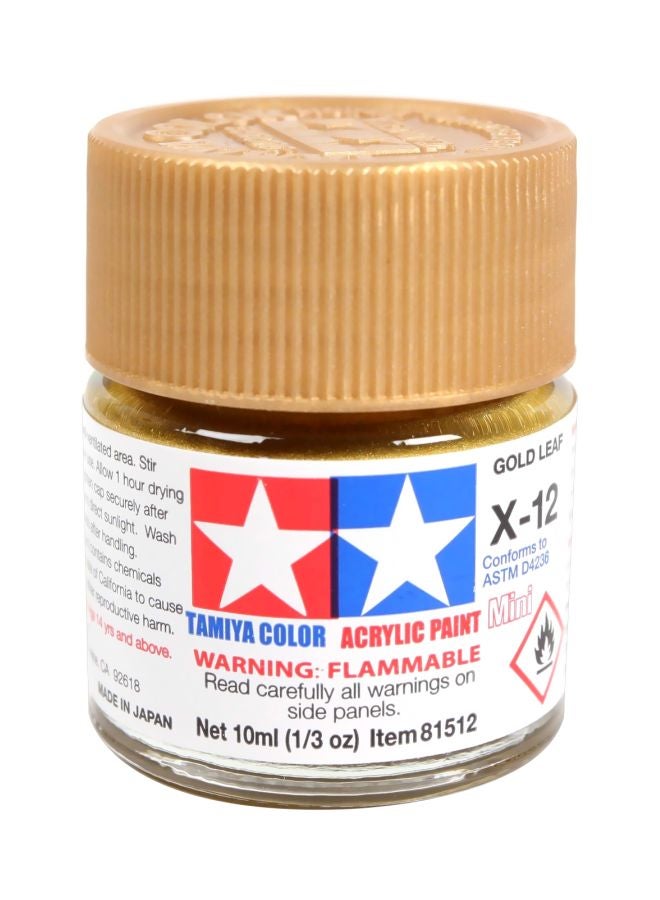 Tamiya Models Mini Acrylic Paint TM81512 Gold Leaf  - Image 1
