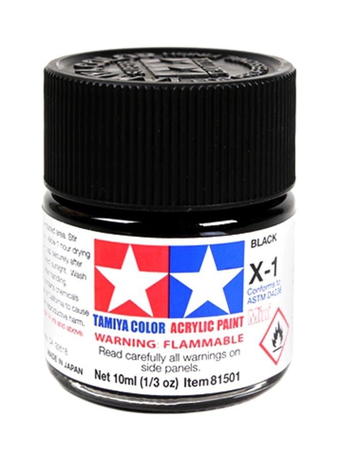 Tamiya Models Acrylic Paint TM81501 Black  - Image 1