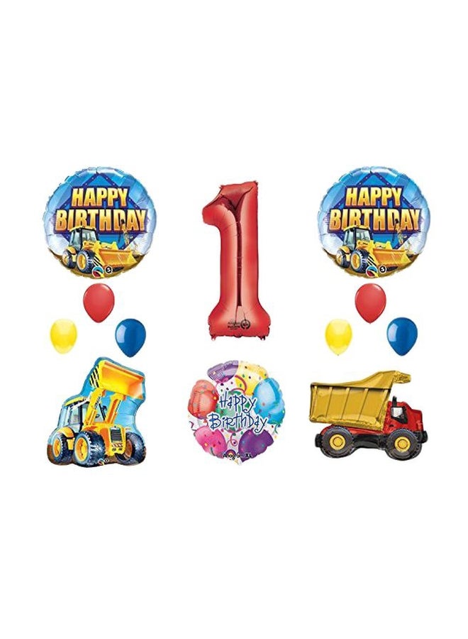 Mayflower Products Pack Of 12 Ultimate Construction 1st Birthday Balloon - Image 1