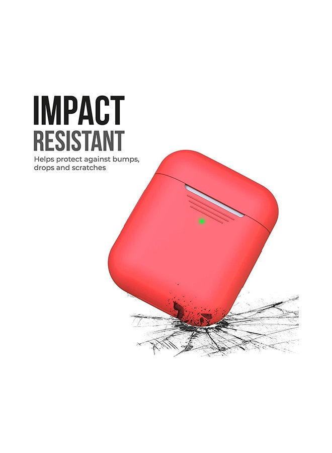 KeyBudz Protective Case For Apple AirPods 1/2 Red  - Image 2