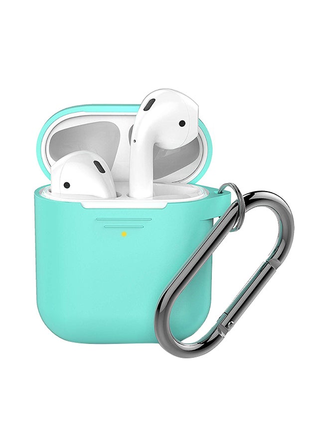 KeyBudz Podskinz Keychain Case Cover For Apple AirPods 1/2 Green  - Image 1