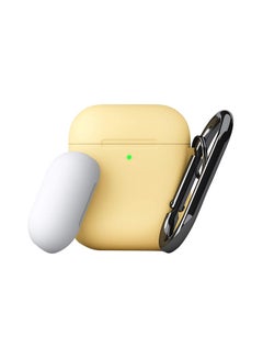 KeyBudz Podskinz Switch Case Cover For Apple AirPods 1/2 Yellow/White  - Image 2