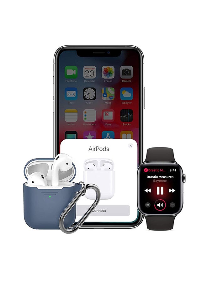 KeyBudz - Podskinz Keychain Case Cover For Apple AirPods 1/2 Blue - Image 1