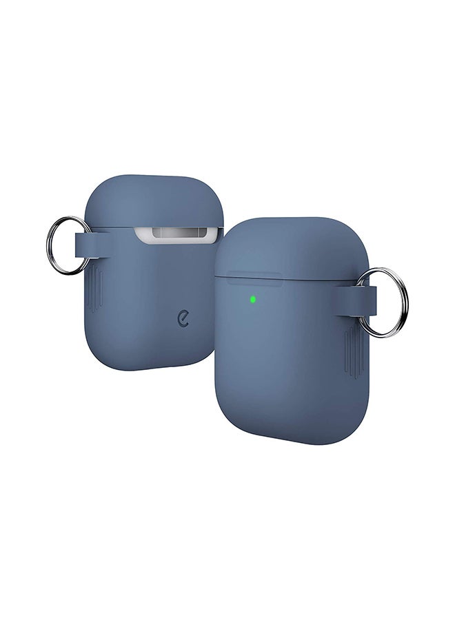 KeyBudz Podskinz Switch Case Cover For Apple AirPods 1/2 Blue/Black  - Image 2