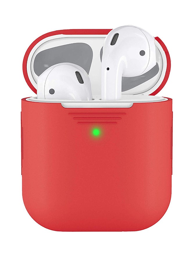 KeyBudz Protective Case For Apple AirPods 1/2 Red  - Image 1