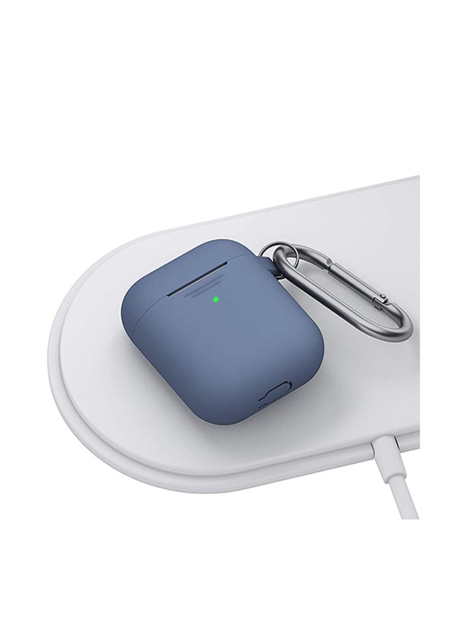 KeyBudz - Podskinz Keychain Case Cover For Apple AirPods 1/2 Blue - Image 1