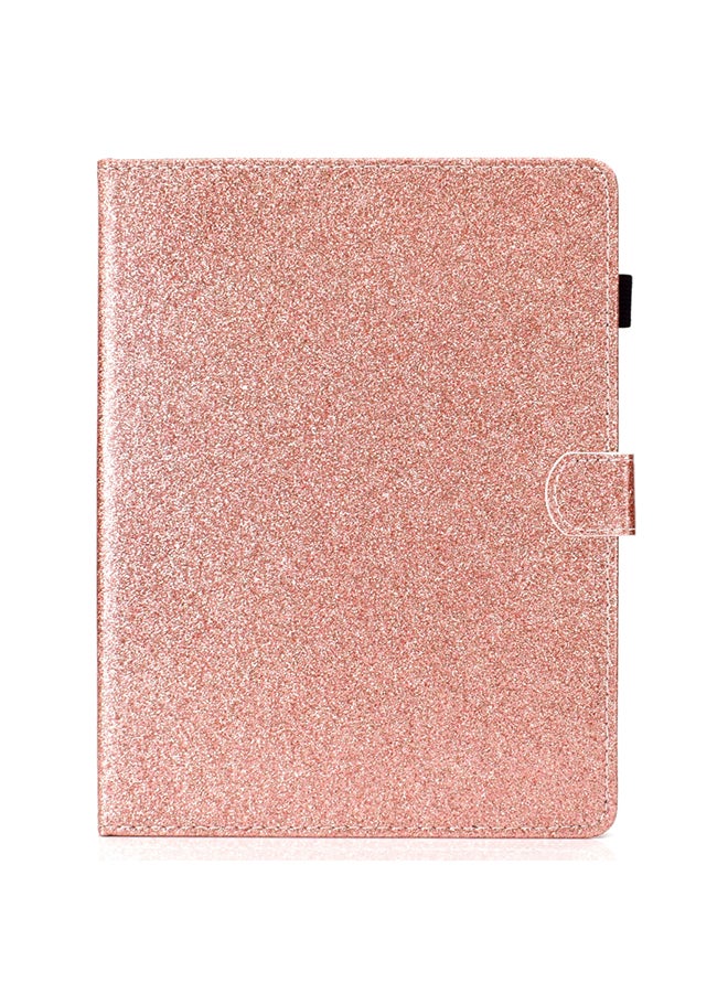 Varnish Glitter Powder Horizontal Flip Leather Case With Holder And Card Slot For Apple iPad 2/3/4 Rose Gold  - Image 1