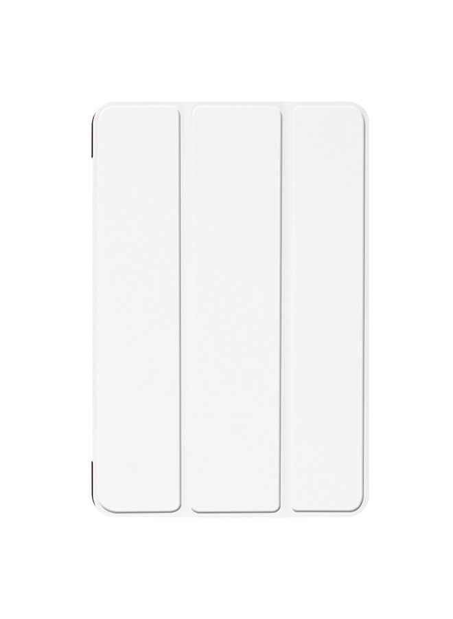Protective Case Cover With Three-folding Holder And Sleep / Wake-Up Function For Apple iPad Mini 4 / Mini 5 White - Image 1