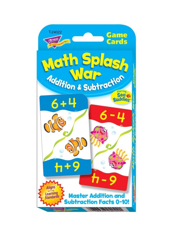 تريند إنتربرايزس إنك لعبة بطاقات الجمع والطرح Math Splash War، طراز T-24022. - Image 1