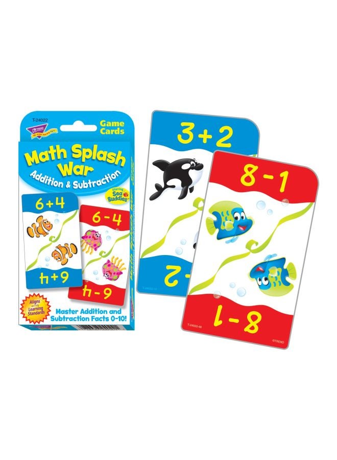 تريند إنتربرايزس إنك لعبة بطاقات الجمع والطرح Math Splash War، طراز T-24022. - Image 2