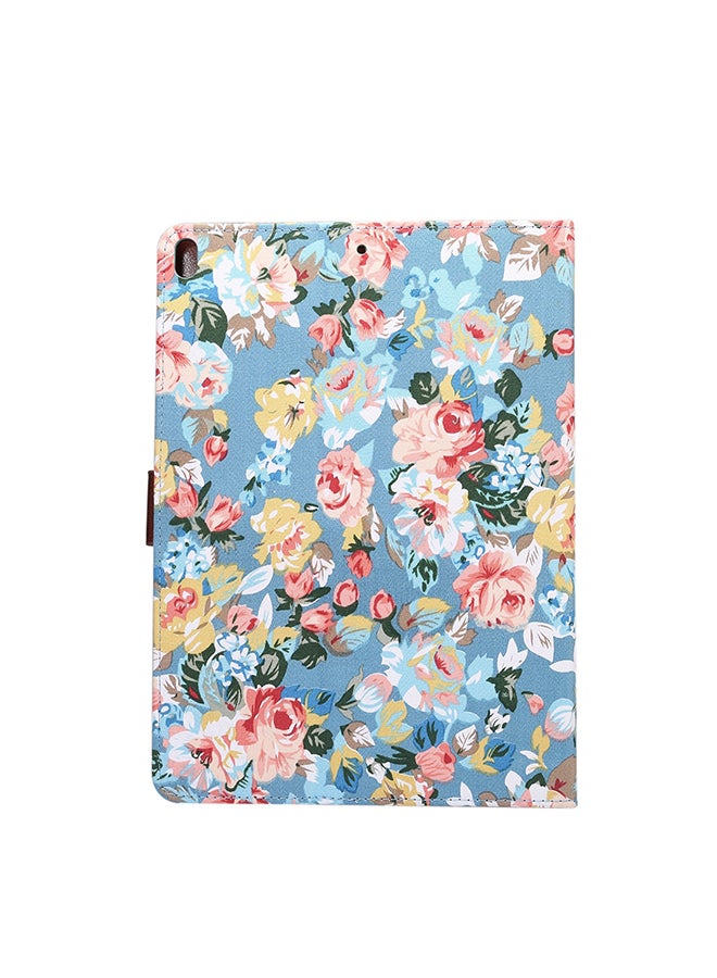 Flower Pattern Cloth Surface Horizontal Flip Leather Protective Case Cover With Card Slots For iPad Pro 10.5 inch Multicolour  - Image 2