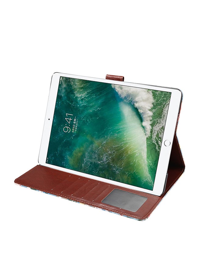 Flower Pattern Cloth Surface Horizontal Flip Leather Protective Case Cover With Card Slots For iPad Pro 10.5 inch Multicolour  - Image 4