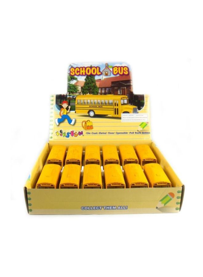 كينس فان مجموعة مكونة من 12 حافلة مدرسية كلاسيكية بمقدمة طويلة، مصنوعة من المعدن المصبوب بطراز KS5107 - Image 4