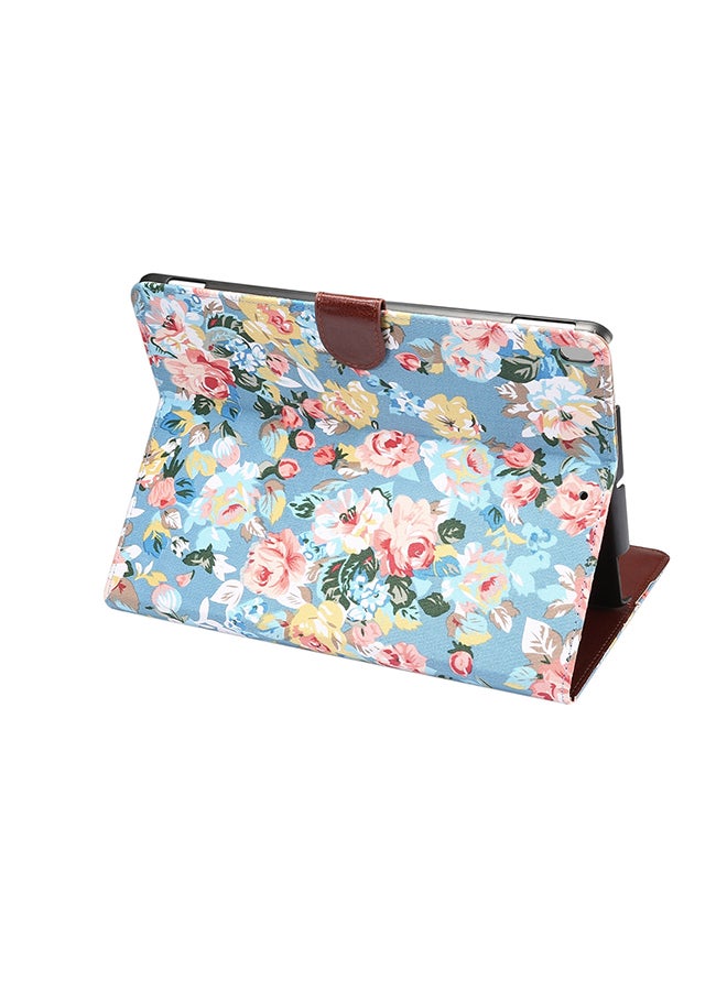 Flower Pattern Cloth Surface Horizontal Flip Leather Protective Case Cover With Card Slots For iPad Pro 10.5 inch Multicolour  - Image 3