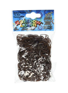 Rainbow Loom 600-Piece Loom Solid Bands With Clips B0104 