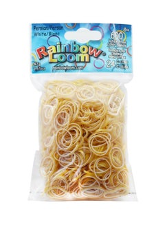 Rainbow Loom 600-Piece Loom Solid Bands With Clips BW0024 