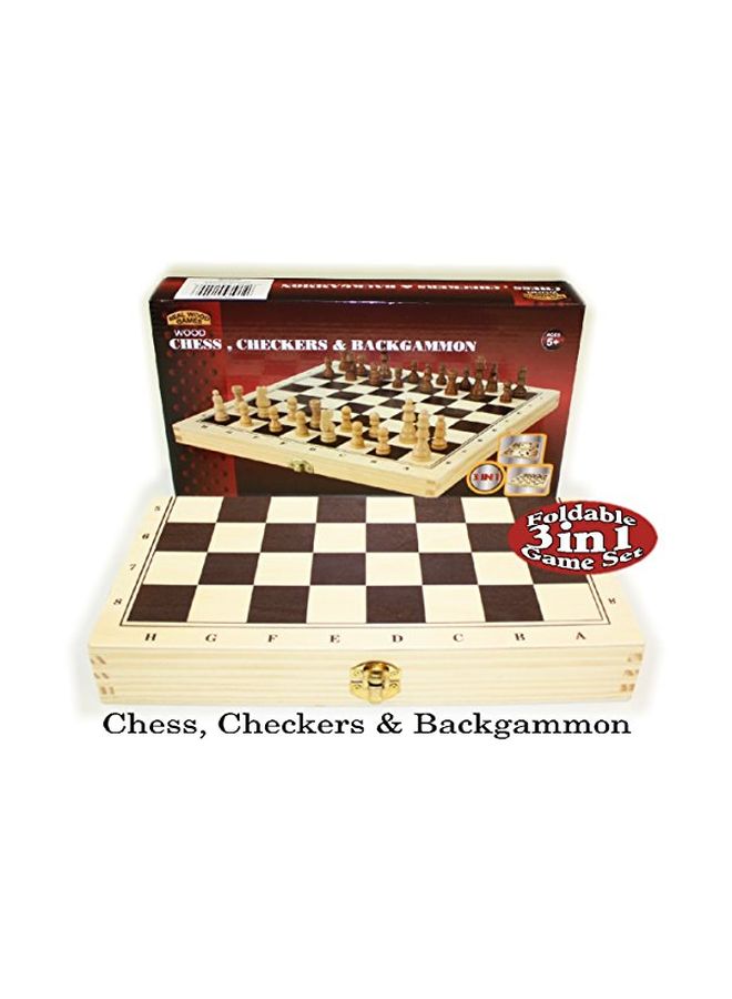 هوم وير لعبة الشطرنج ، الداما ولعبة طاولة الزهر، 3 في 1 طراز FBA_1544 . - Image 4