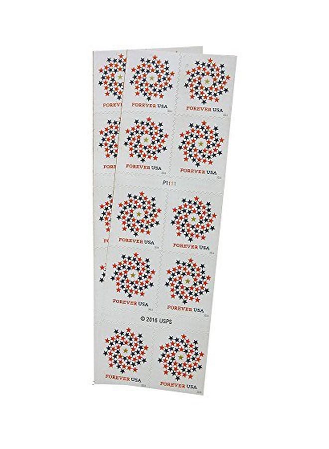 USPS 20-Piece Patriotic Spiral Postage Stamps  - Image 1
