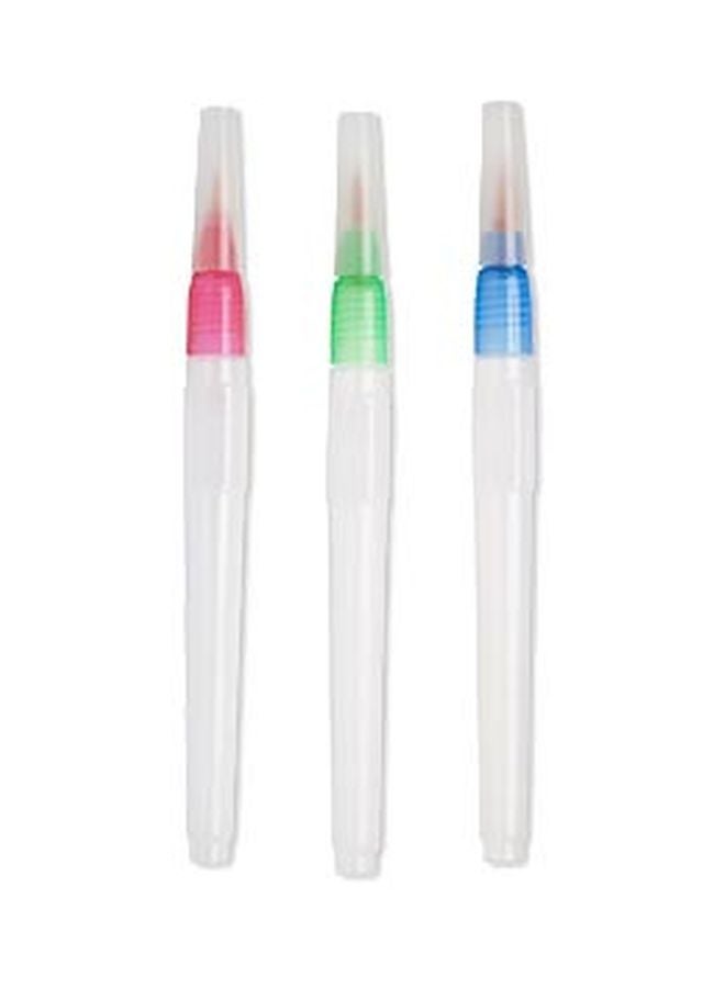 ROYAL BRUSH Pack Of 3 Nylon Hair Watercolor Paint Brush Set 402428 Red/Blue/Green - Image 3