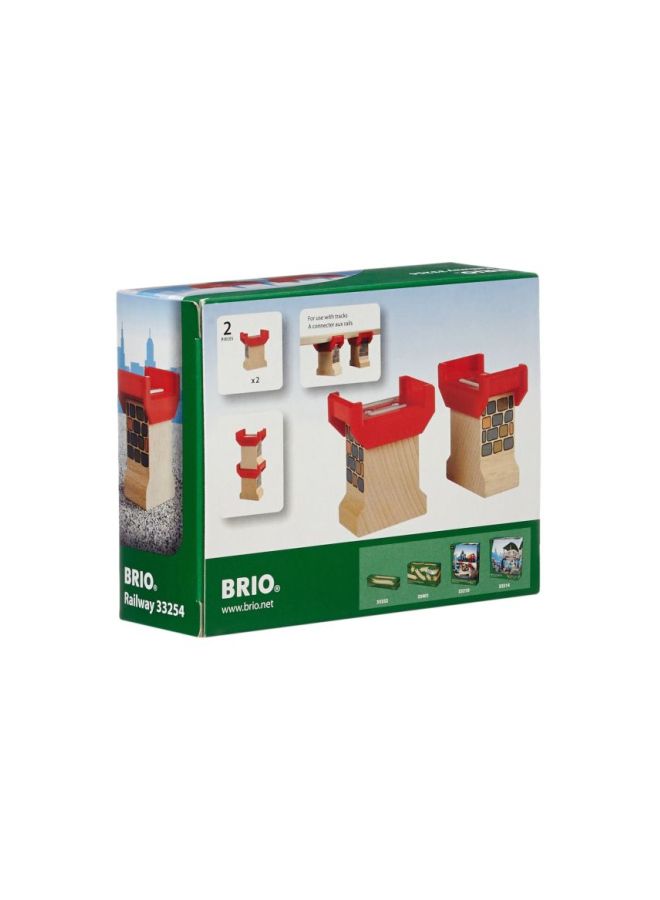 بريو طقم ملحقات للقطار مصنوعة من الخشب، مكون من قطعتين، طراز 33254. - Image 2