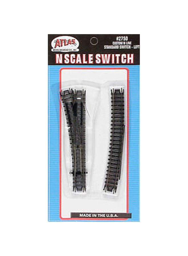 ATLAS MODEL N Code 80 Custom-Line Standard Switch Left Train Track  - Image 3