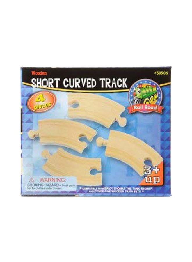 4-Piece Wooden Short Curved Track Set 50906 3inch - v1579705712/N33536806A_2