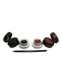 Pack Of 2 2-In-1 3D Gel Eyeliner Black/Brown