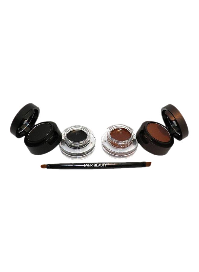 Ever Beauty - Pack Of 2 2-In-1 3D Gel Eyeliner Black/Brown - Image 1