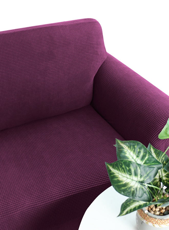 Anti-Slip Soft Sofa Cover Dark Purple 40x10x31cm - Image 2