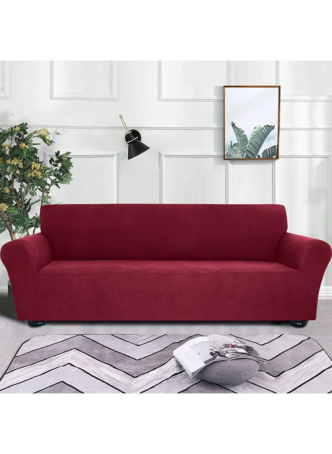 غطاء ناعم للأريكة مضاد للانزلاق أحمر برغندي 40x10x31سم - Image 3