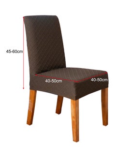 Generic Stretchable Dining Chair Slipcover Coffee 12X1X12centimeter  - Image 3