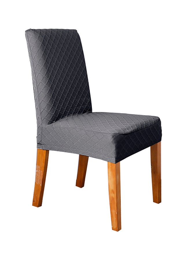 Generic Stretchable Dining Chair Slipcover Deep Gray 12X1X12centimeter  - Image 2