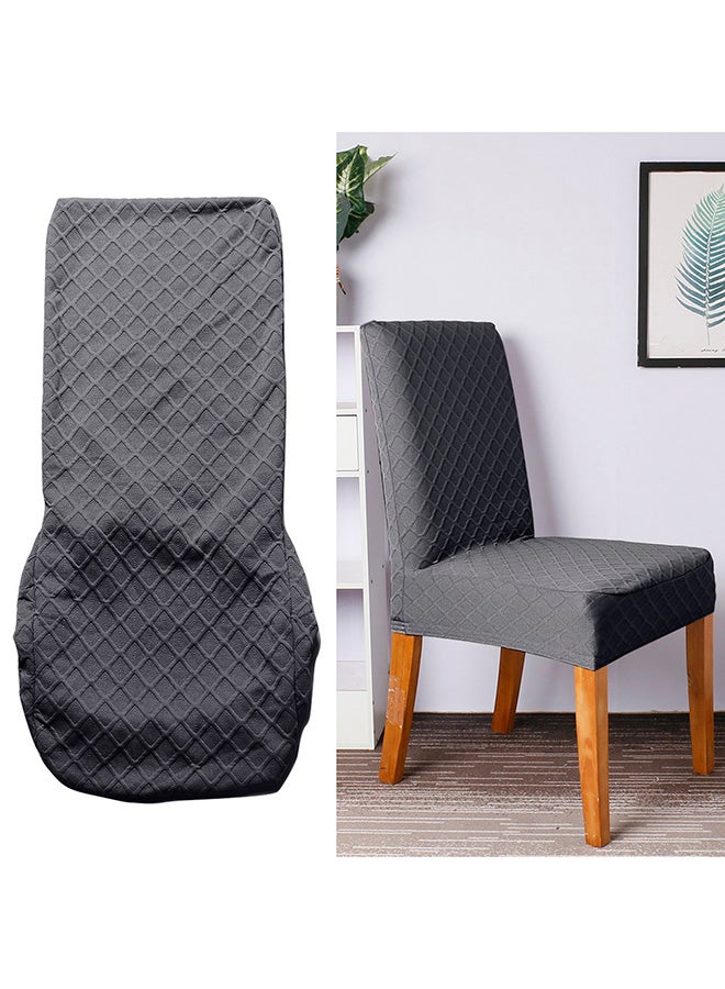 Generic Stretchable Dining Chair Slipcover Deep Gray 12X1X12centimeter  - Image 5
