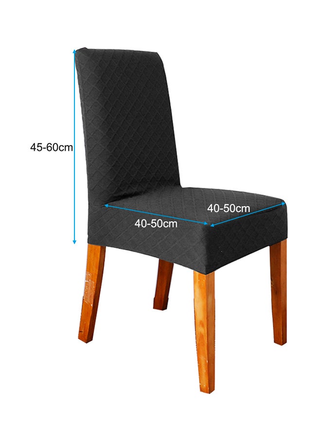 Generic Stretchable Dining Chair Slipcover Black 12X1X12  - Image 3