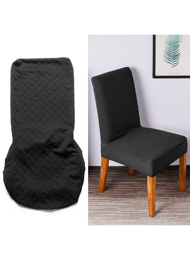 Generic Stretchable Dining Chair Slipcover Black 12X1X12  - Image 4
