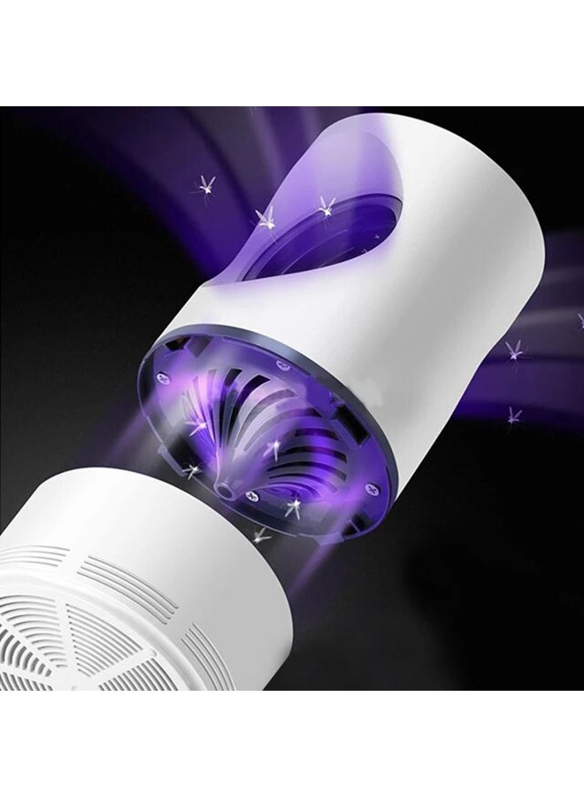 جهاز صعق البعوض بتصميم صامت ويعمل بالأشعة فوق البنفسجية وبإضاءة LED للتخلص من الحشرات أبيض 450جرام - Image 3