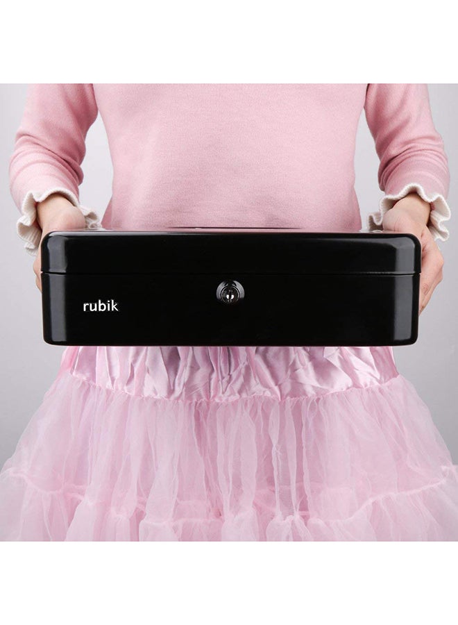 روبيك خزانة بتصميم صندوق مقسم لحفظ المال قابلة للنقل ومزودة بقفل أسود 25 x 20 x 9Ø³Ù†ØªÙŠÙ…ØªØ± - Image 5