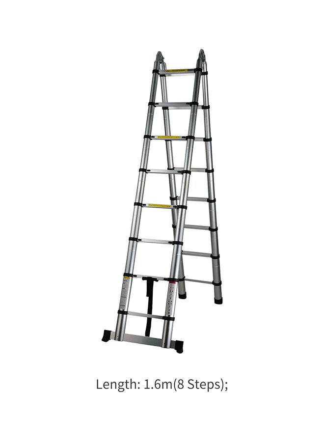 Portable Multi-Use Extension Telescopic Ladder Silver 1.3meter - Image 2