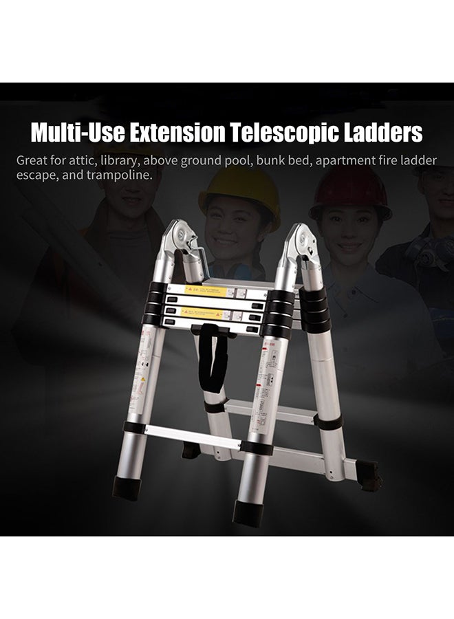 Portable Multi-Use Extension Telescopic Ladder Silver 1.3meter - Image 3